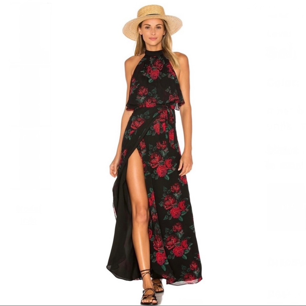 NEW LOVERS + FRIENDS REVOLVE FLORAL PRINT MAXI DRESS